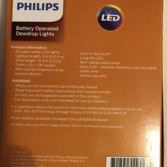 4x Philips 30 ct dewdrop Ghost warm white lights - Picture 5 of 5